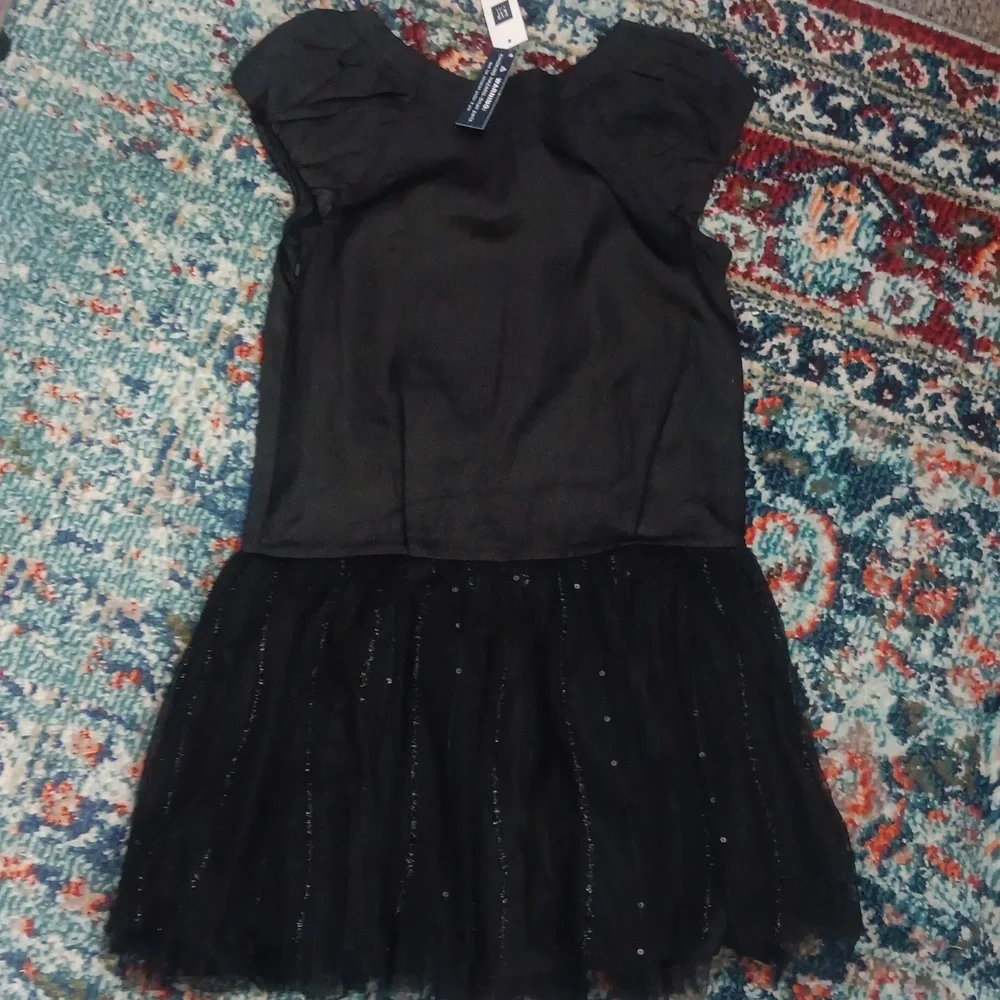 GAP Black Sparkle Tulle Skirt Kids Formal Dress